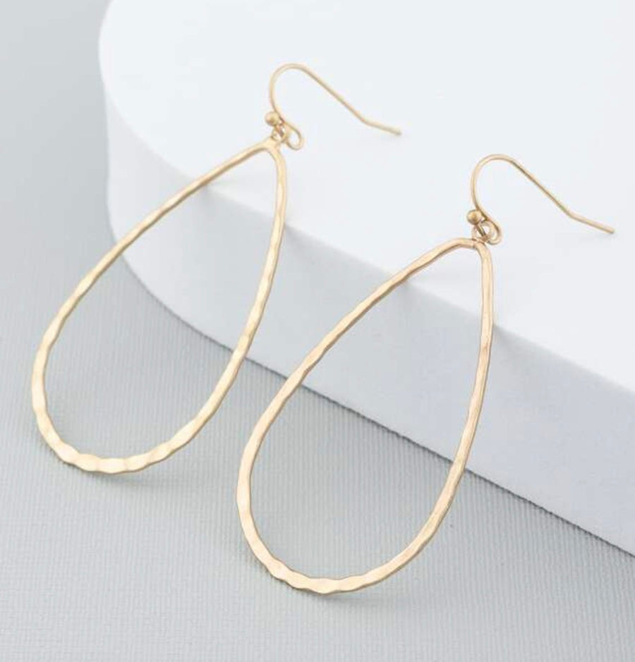 Dainty Hammered Gold Earrings