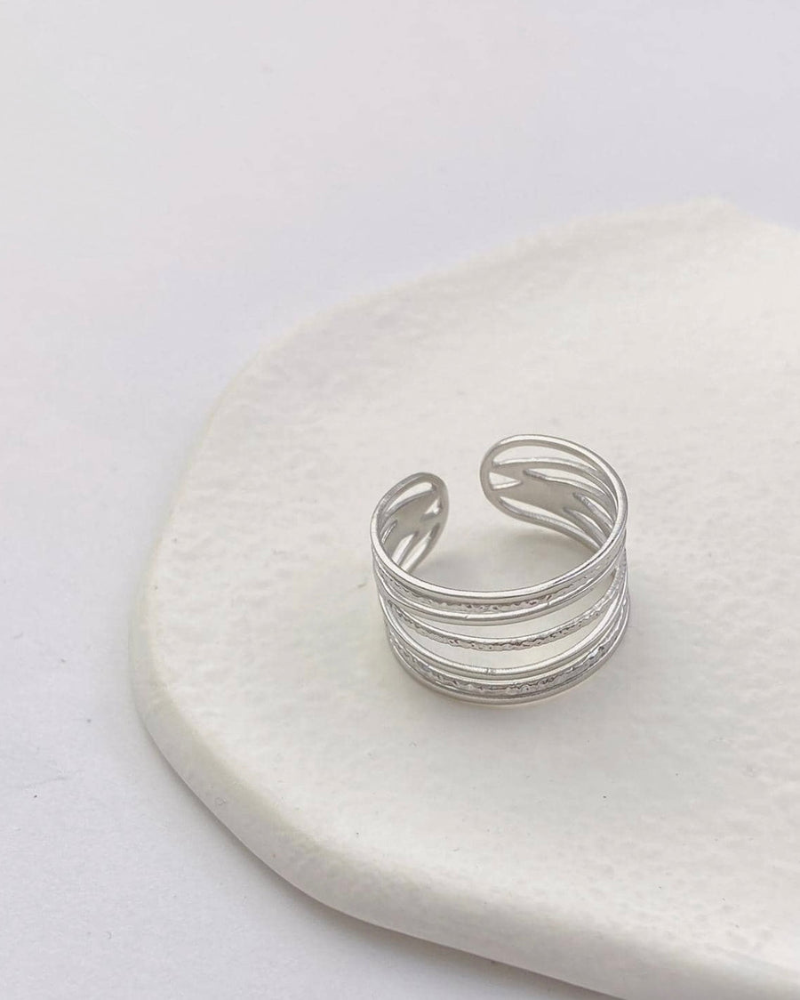 Modern Chic Silver Ring