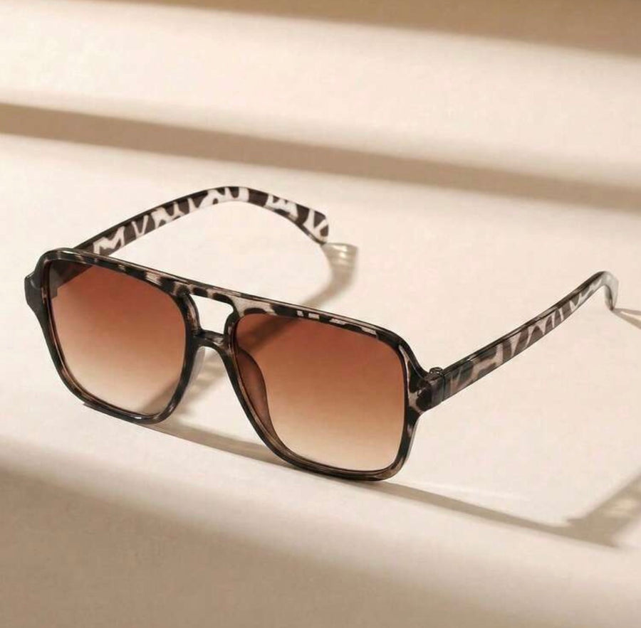 Tortoise Clear Frame/ Brown Lens 