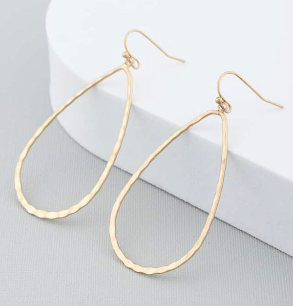 Dainty Hammered Gold Earrings