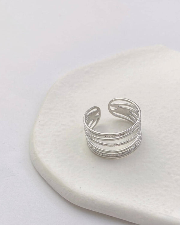 Modern Chic Silver Ring