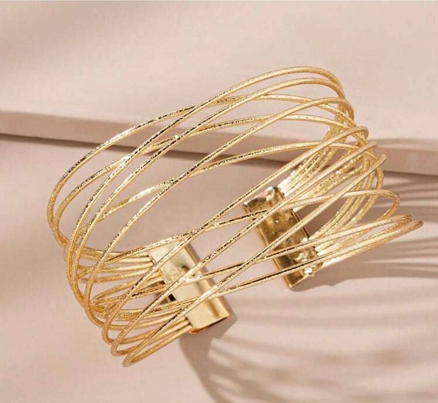 Textured Criss-Cross Bangle