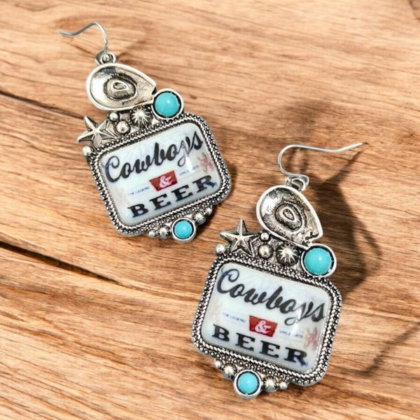 Cowboys & Beer Earrings