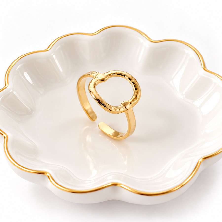Hammered Style Circle Ring