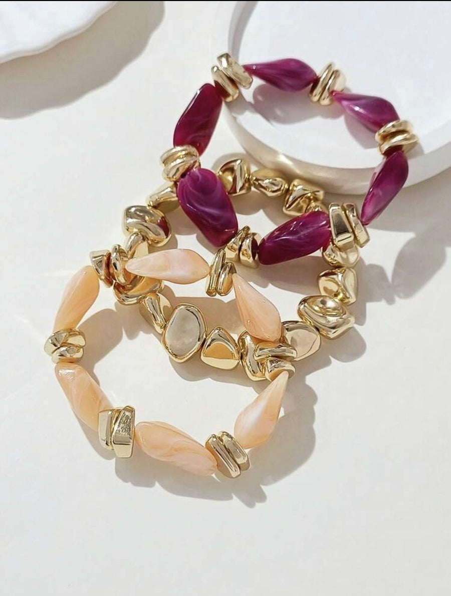 Purple Bracelet Stack